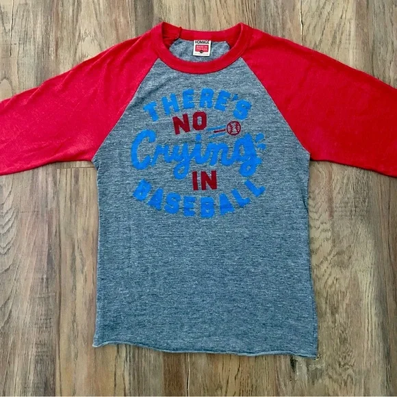 Red and Grey Baseball 3/4 Sleeve Raglan Tee - Picture 9 of 13